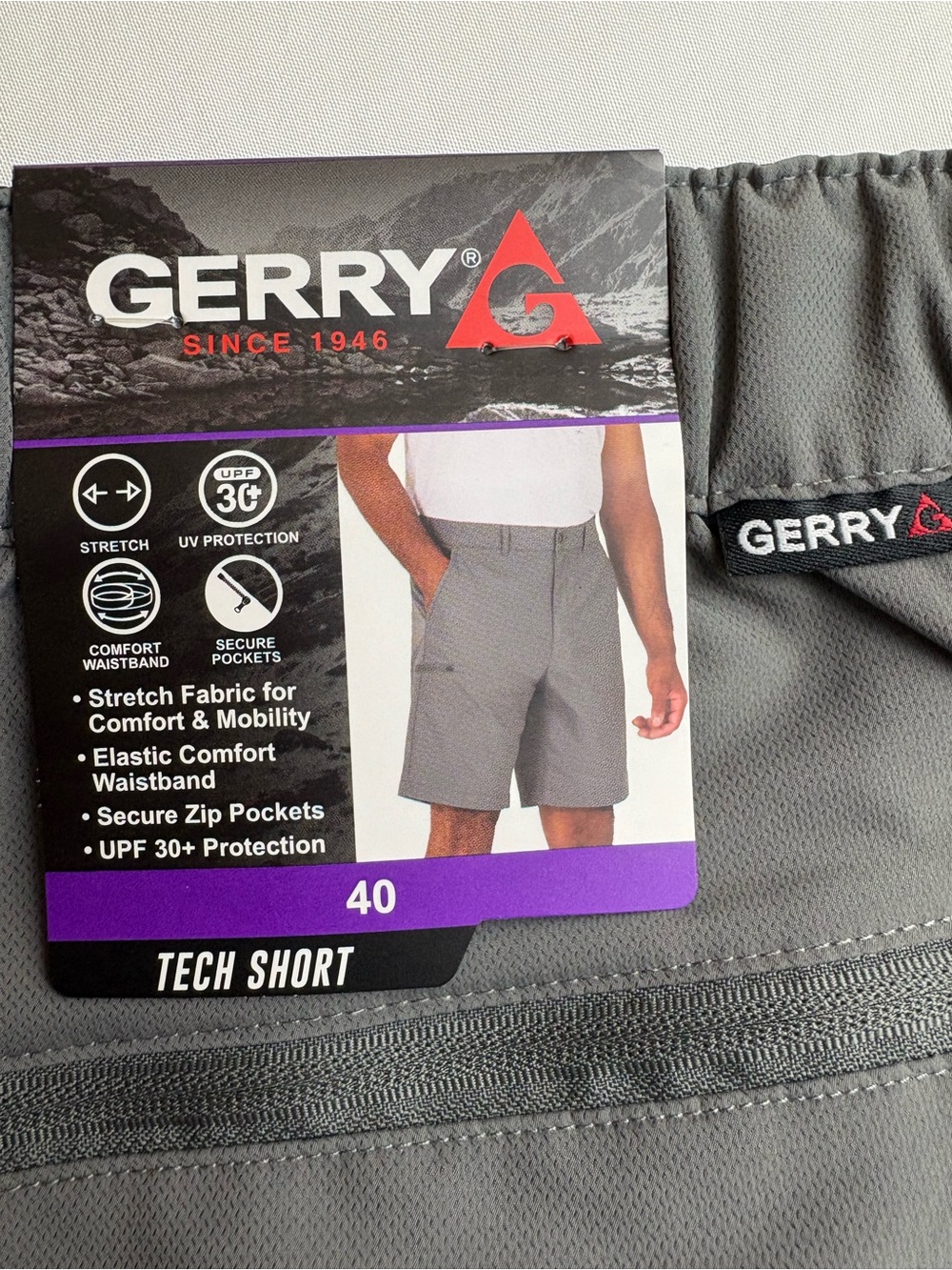 Gerry Weber Men's Gray Athletic Tech Shorts